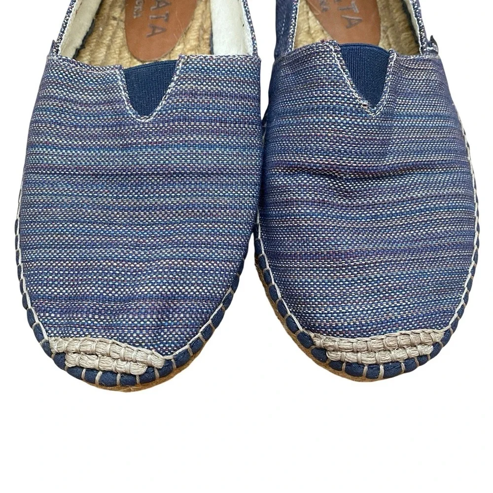 VISCATA Barcelona Canvas Espadrilles Sz 38 Handmade‎ Stripe Multicolor Comfort